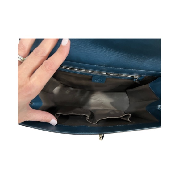 Gucci Teal Dollar Medium Shoulder Bag with interlocking G - Picture 10 of 13